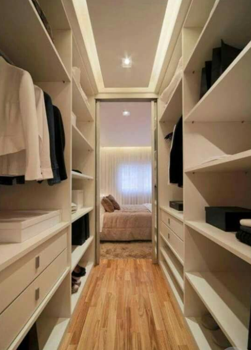 П-образная гардеробная комната в спальню Стерлитамак