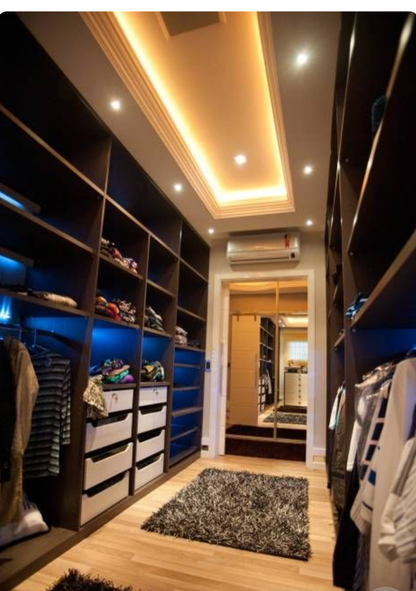 Большая открытая гардеробная комната с комбинированным наполнением Стерлитамак