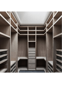 П-образная гардеробная комната в классическом стиле Стерлитамак