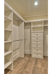 Г-образная гардеробная комната в белом цвете Стерлитамак