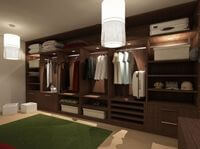 Классическая гардеробная комната из массива с подсветкой Стерлитамак