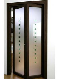 Складные двери гармошка с матовым стеклом Стерлитамак