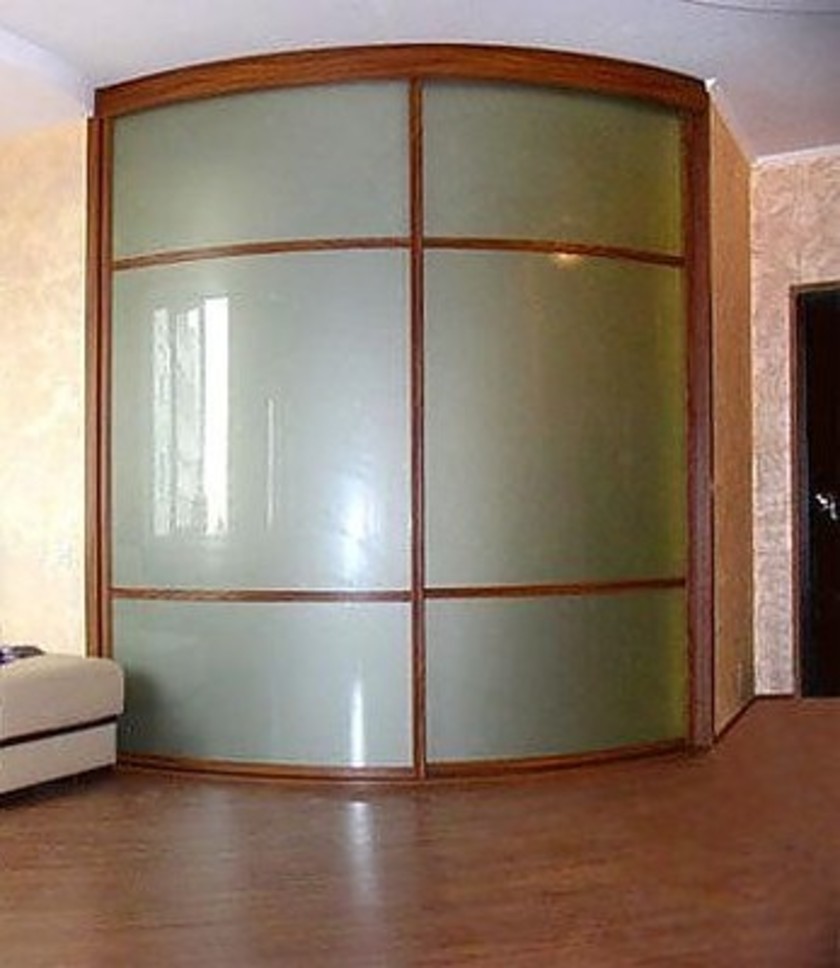 Встроенный шкаф купе радиусный в классическом стиле Стерлитамак